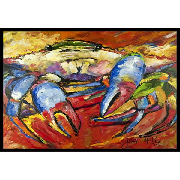 Carolines Treasures Blue Crab Red Indoor and Outdoor Mat- 18 x 27 in. JMK1107MAT - main